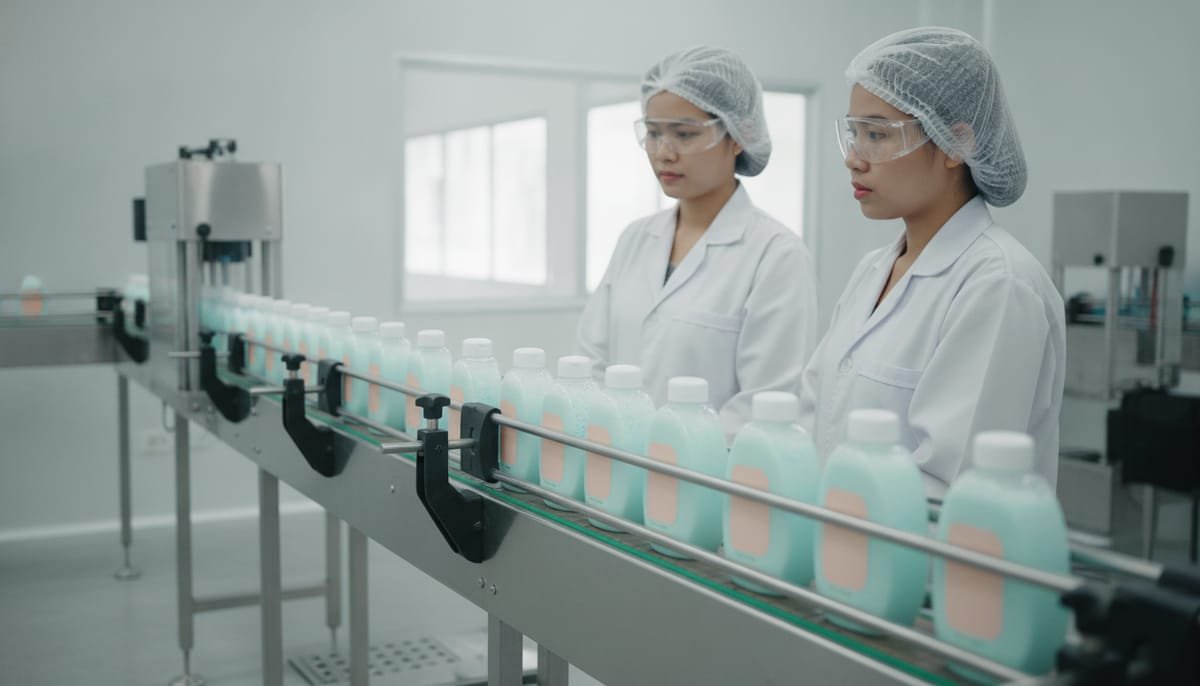 Proses produksi maklon baby shampoo di fasilitas produksi bersertifikat CPKB